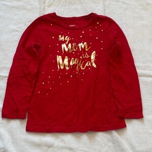 OshKosh B'gosh Red Long Sleeve Tee with Gold Stars